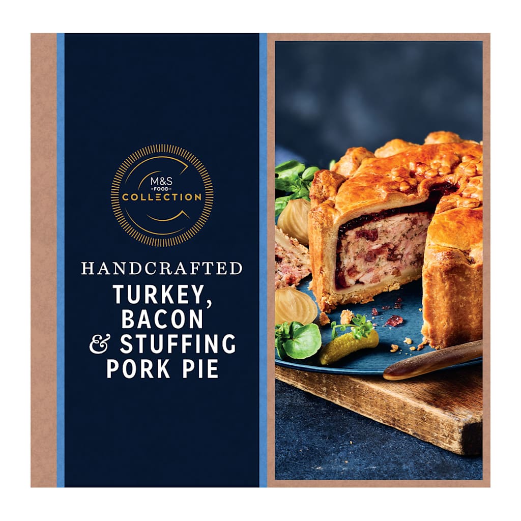 Collection Handcrafted Turkey, Bacon & Stuffing Pork Pie (Serves 12) 1 of 1