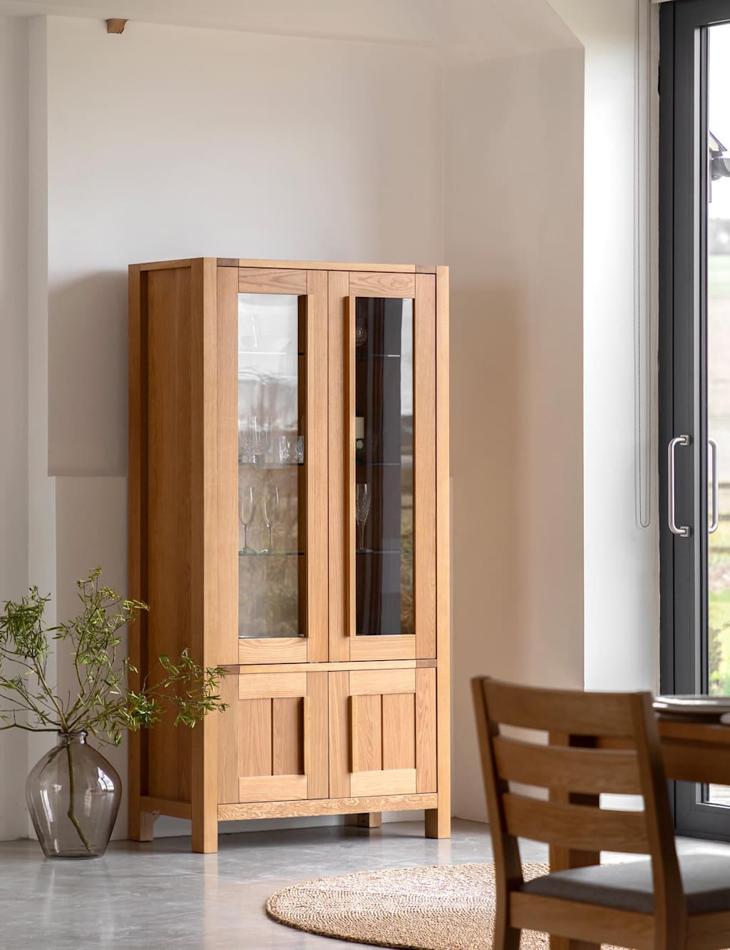 Gallery Direct Sonoma Display Cabinet Oak