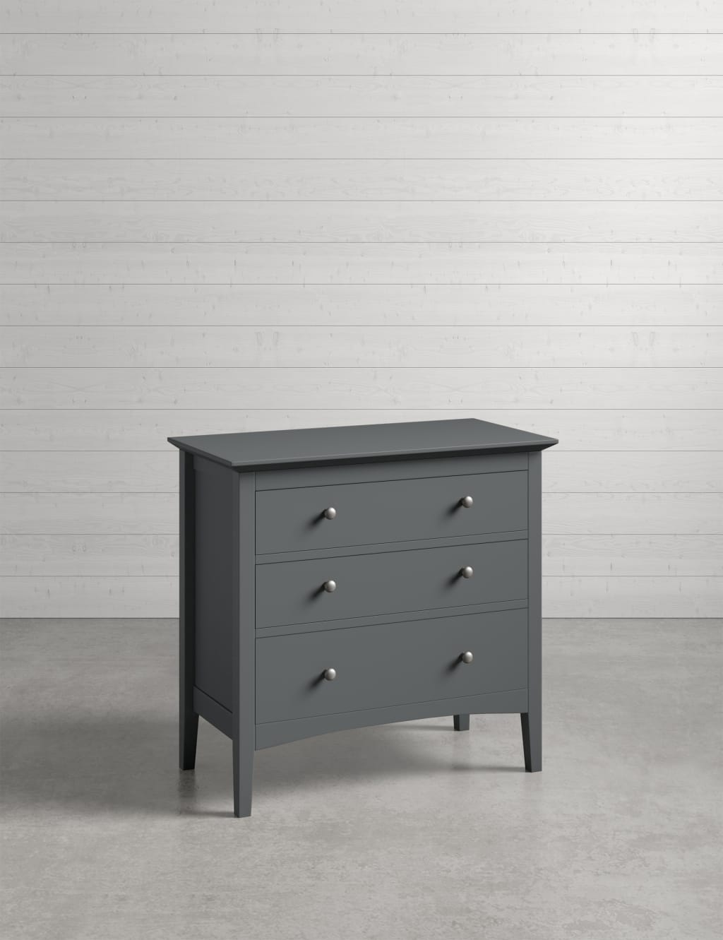 Hastings Dark Grey 3 Drawer Chest