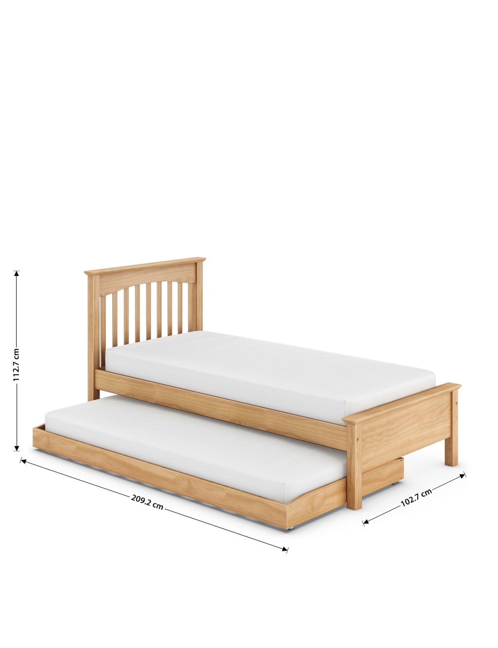 Hastings Light Natural Hideaway Bed Stead M S IE