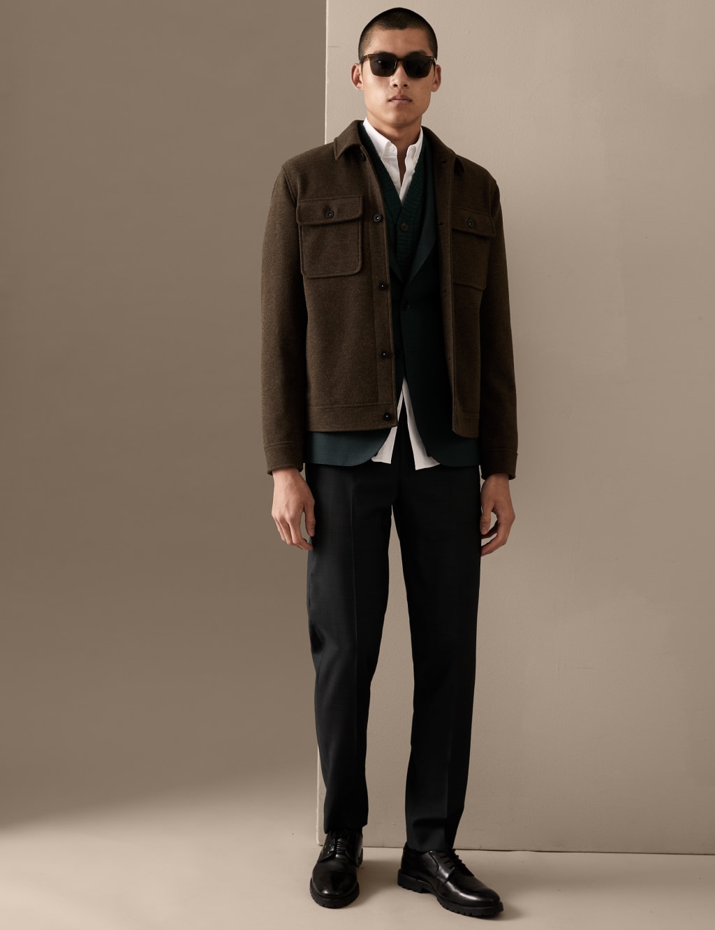 Tailored Fit Pure Wool Textured Suit 4 of 7
