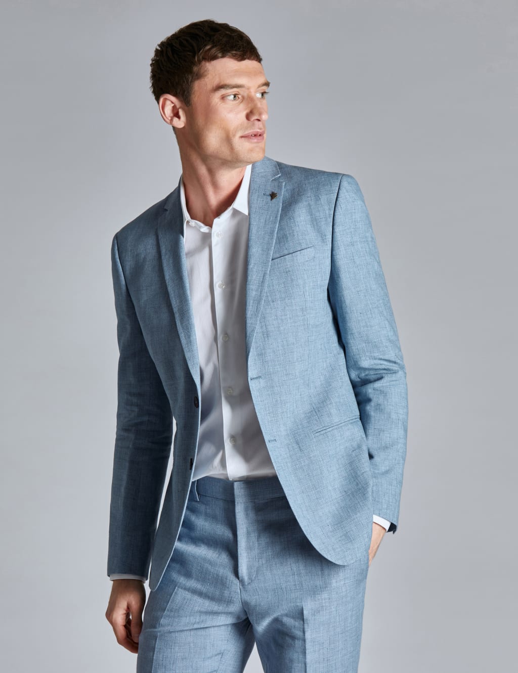 Slim Fit Linen Rich Suit 1 of 7