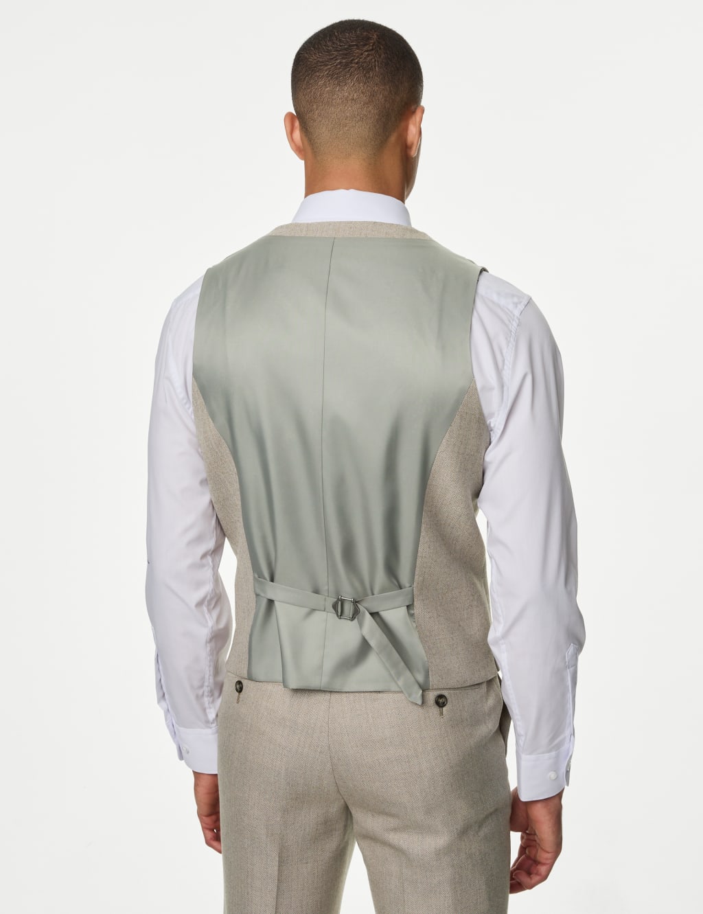 Slim Fit Wool Blend Herringbone Suit 2 of 6