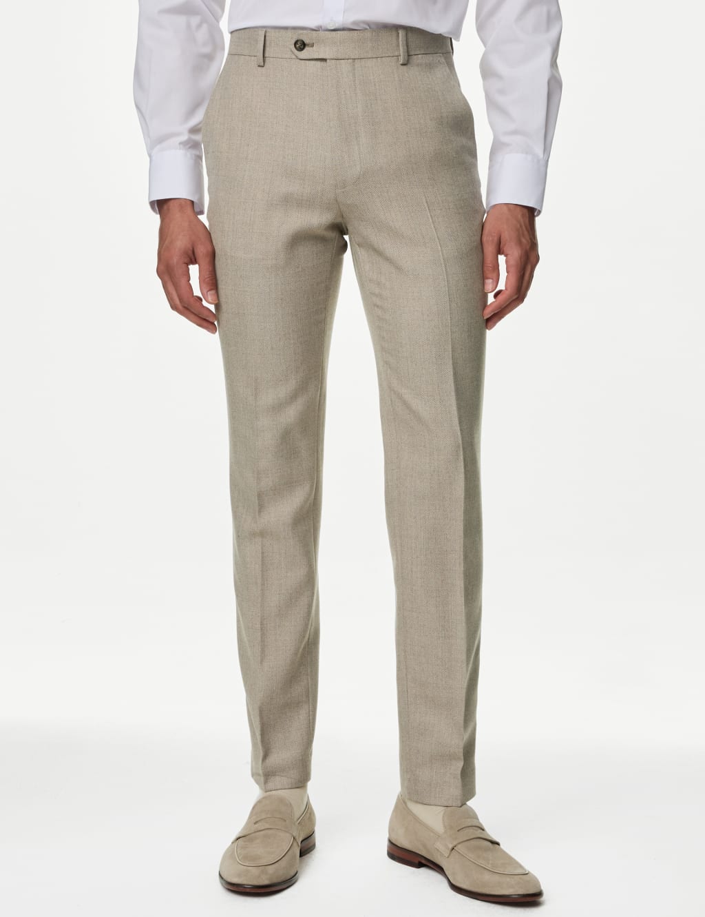 Slim Fit Wool Blend Herringbone Suit 5 of 6