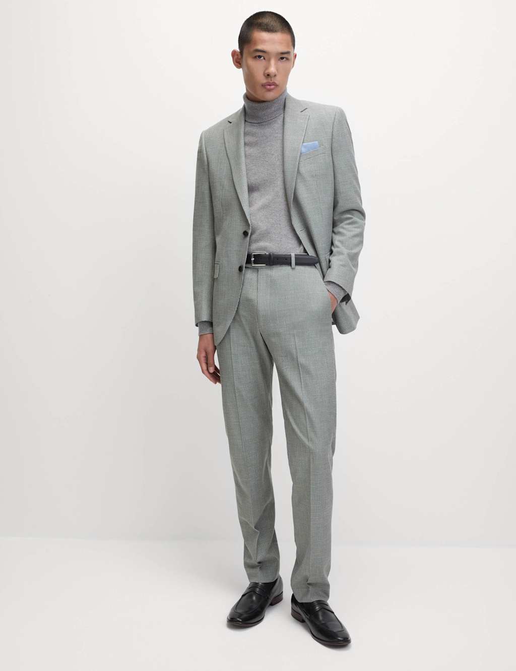 Regular Fit Textured Puppytooth Suit 4 of 6