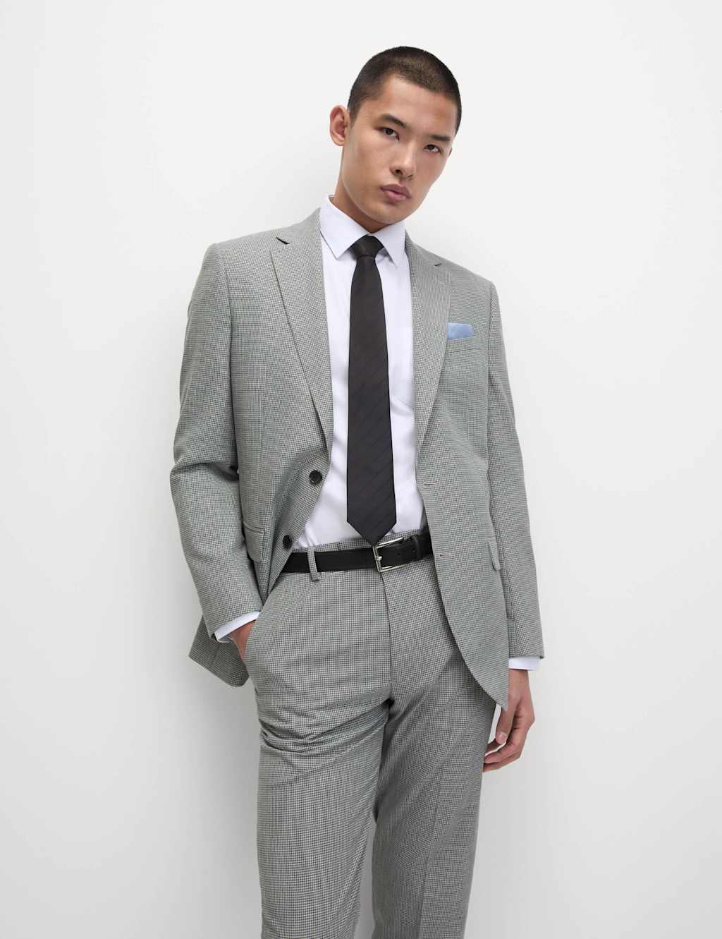 Regular Fit Textured Puppytooth Suit 5 of 6