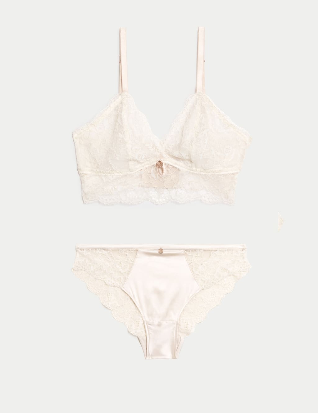 Ribbed Non Wired Plunge Lounge Bra Set 1 of 6