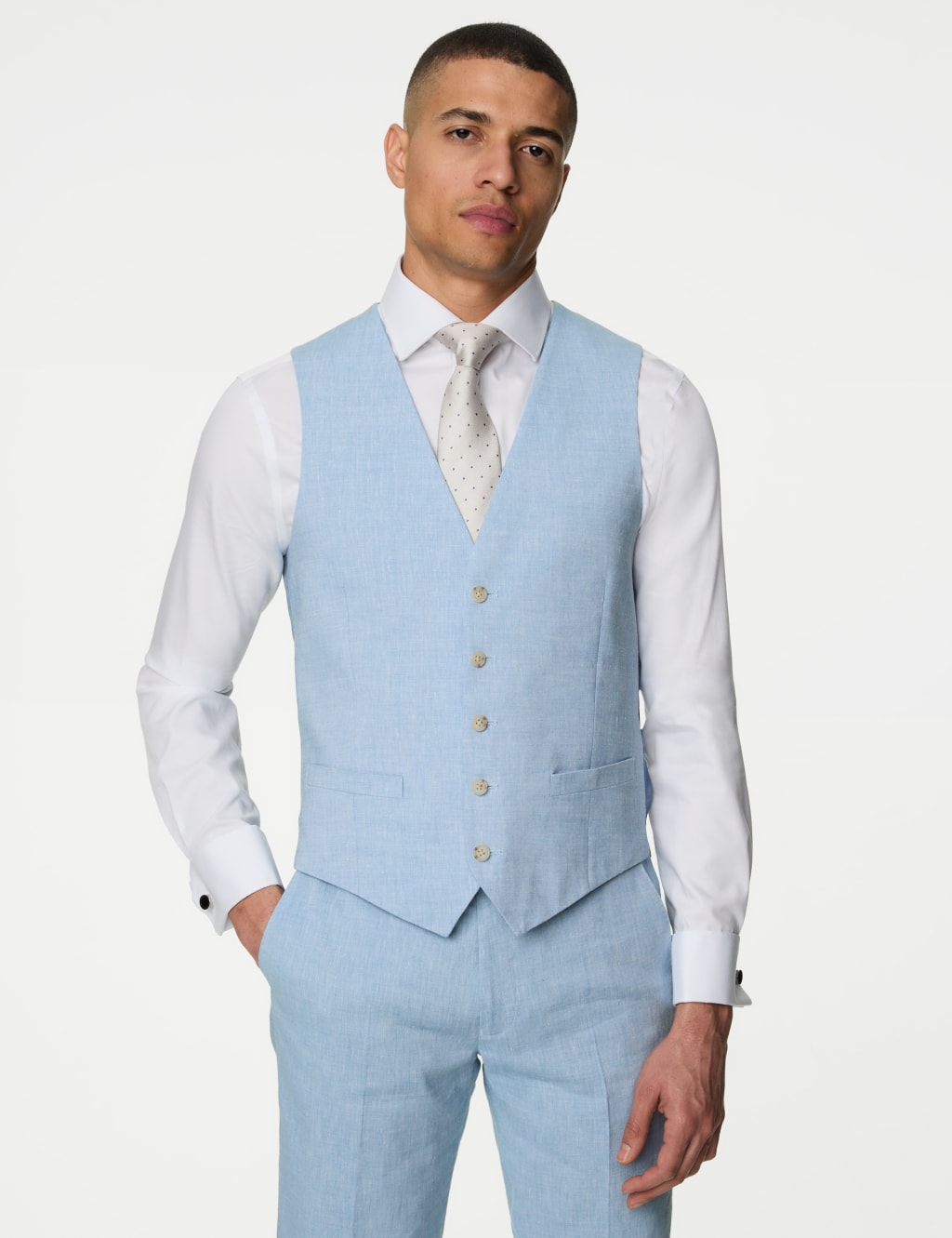 Tailored Fit Italian Linen Miracle™ Suit 1 of 7