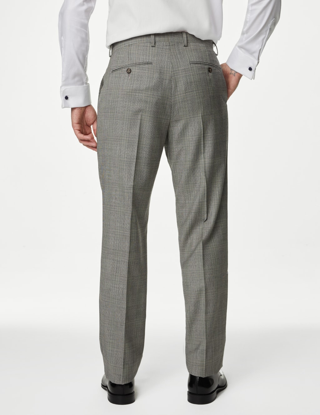 Regular Fit Pure Wool Check Suit 7 of 7