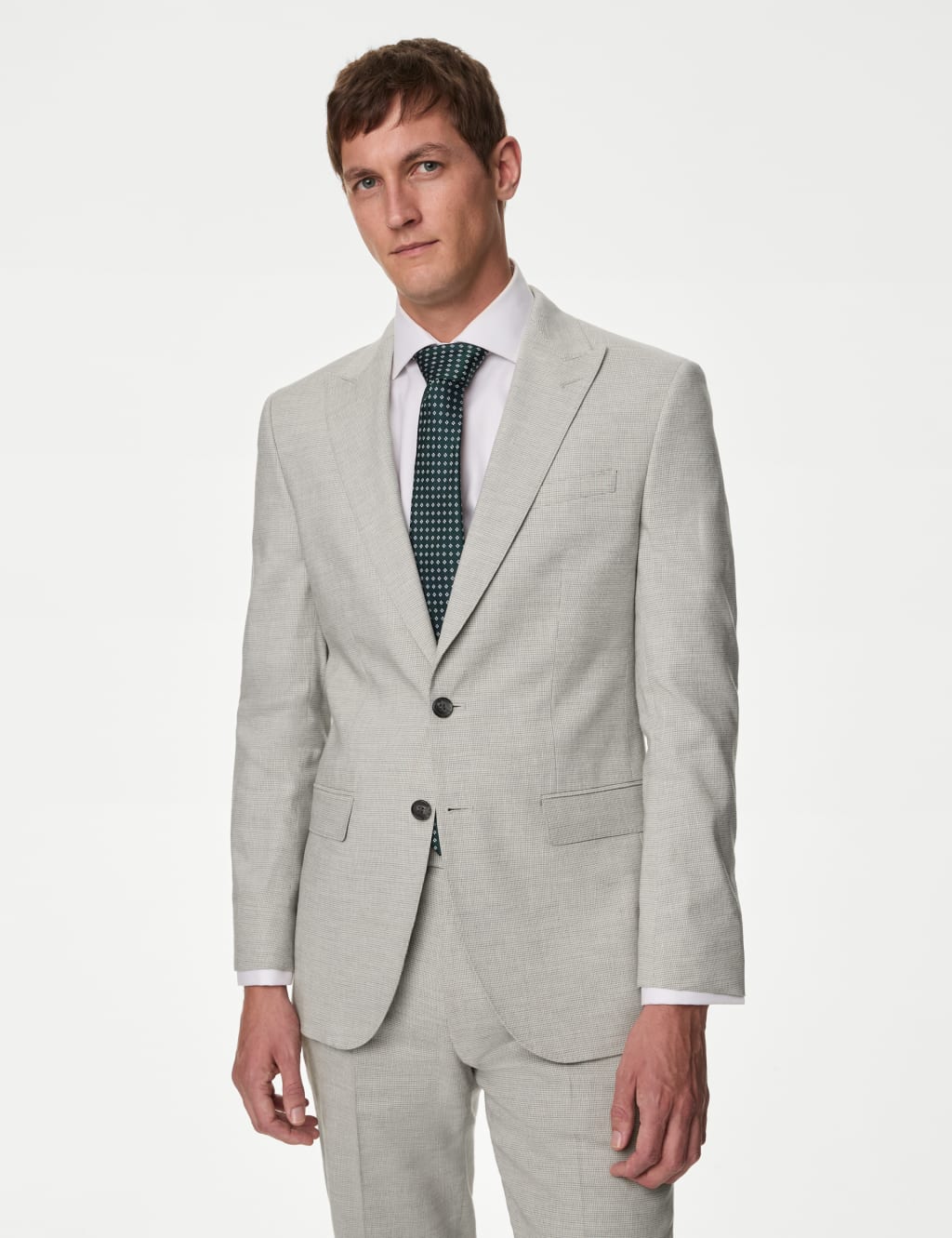 Tailored Fit Italian Linen Miracle™ Suit 1 of 7