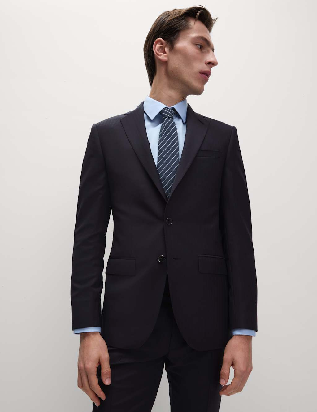 Slim Fit Pure Wool Herringbone Suit 2 of 6