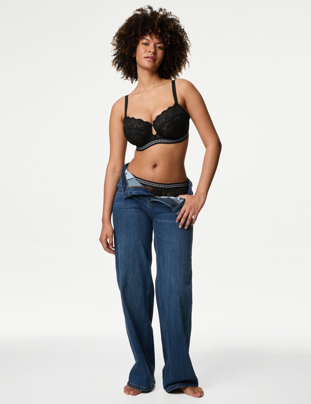 Cleo Lace Wired Balcony Bra Set F-H 3 of 4