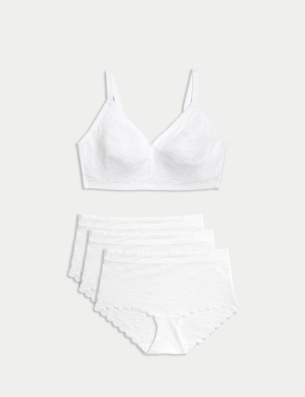 Flexifit™ Lace Non Wired Minimiser Bra Set C-H 1 of 6