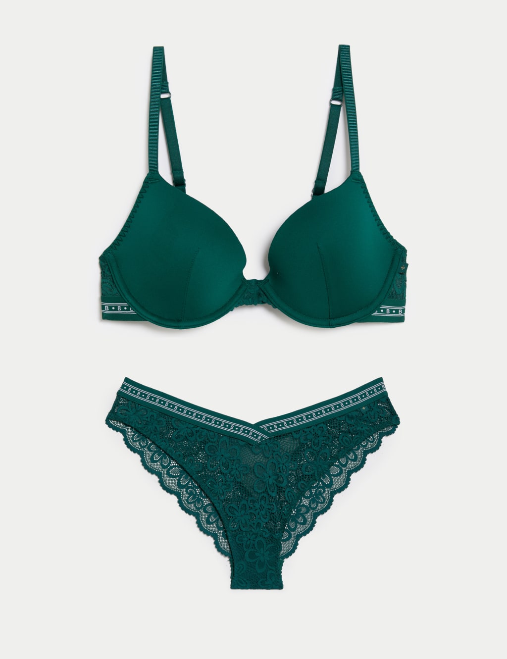 Cleo Wired Plunge Bra Set A-E 1 of 6