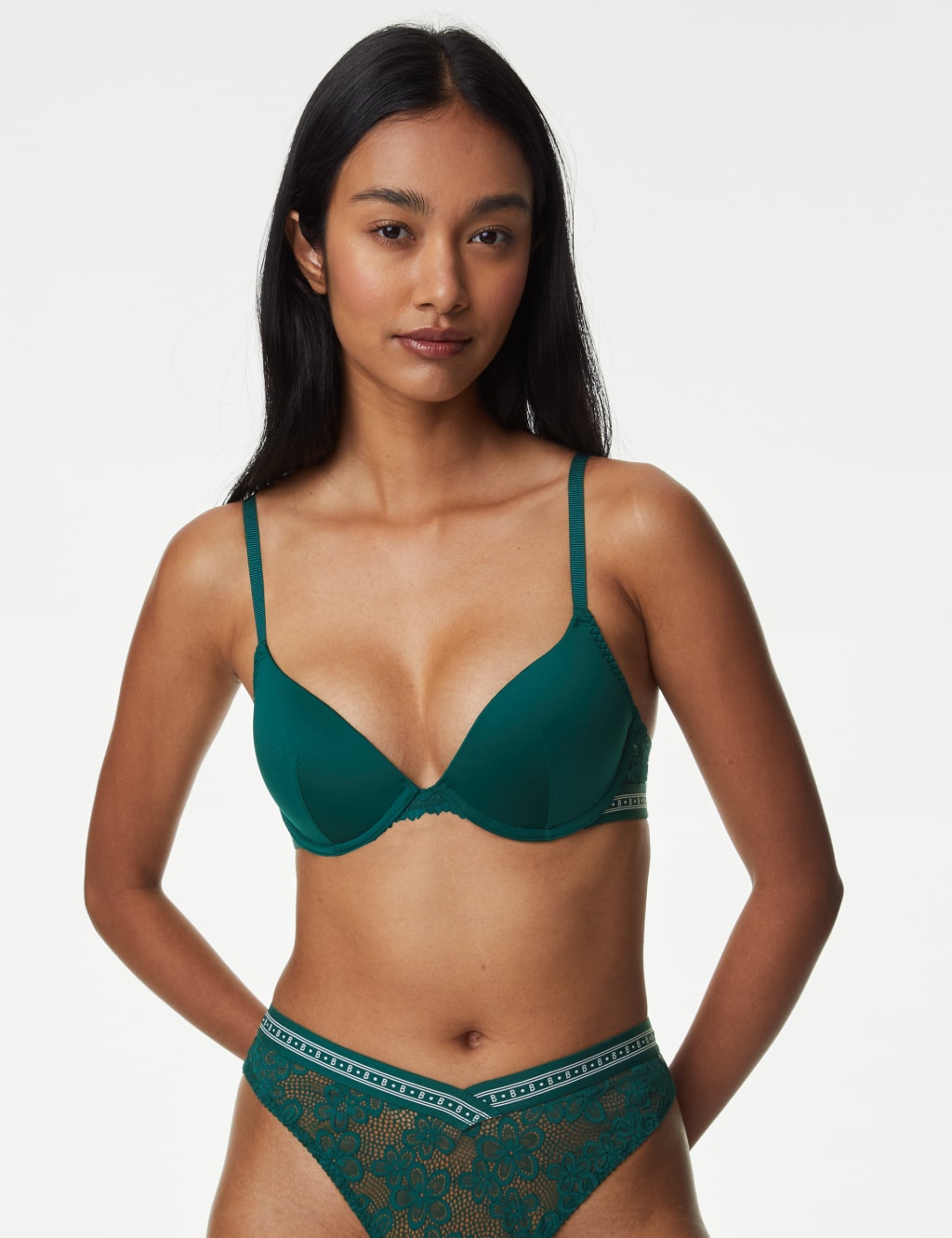 Cleo Wired Plunge Bra Set A-E 2 of 6