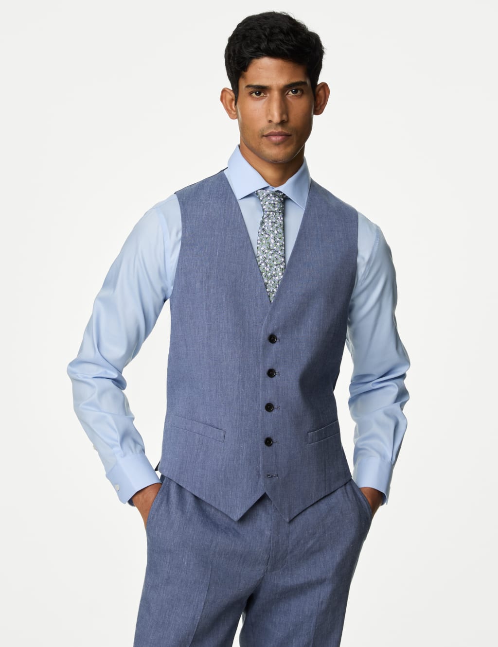 Tailored Fit Italian Linen Miracle™ Suit 1 of 6