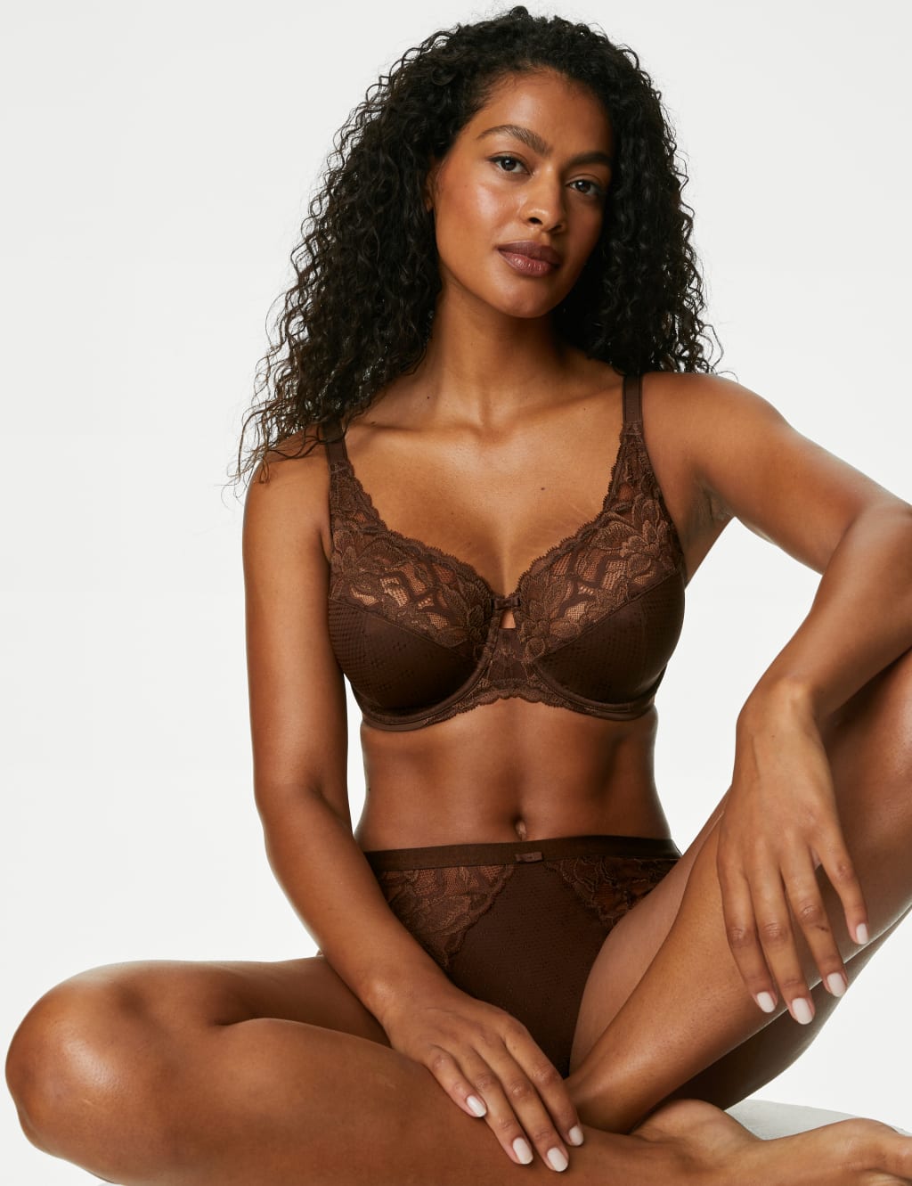 Wild Blooms Wired Full Cup Bra Set F-J 1 of 1