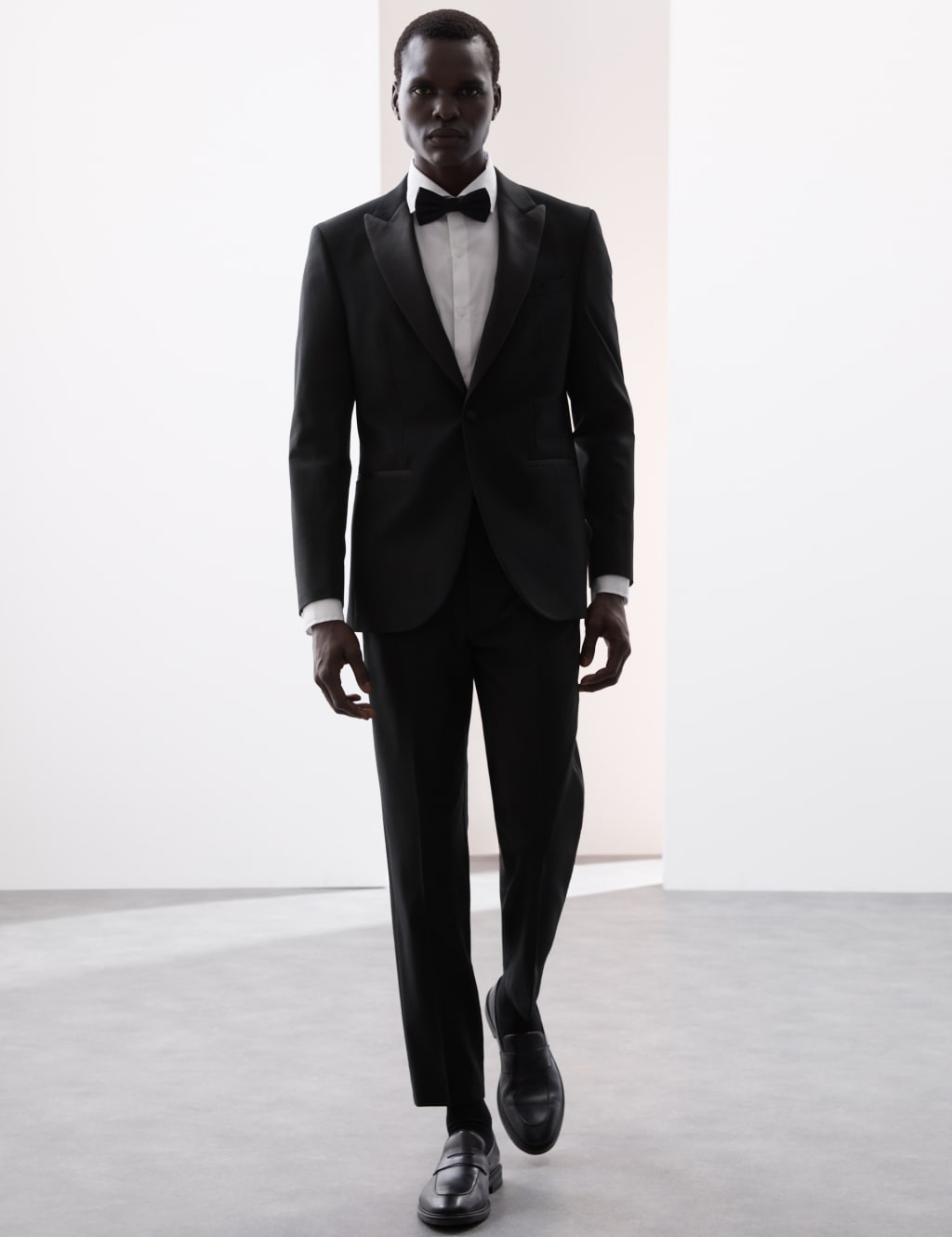 Tailored Fit Wool Blend Tuxedo Suit