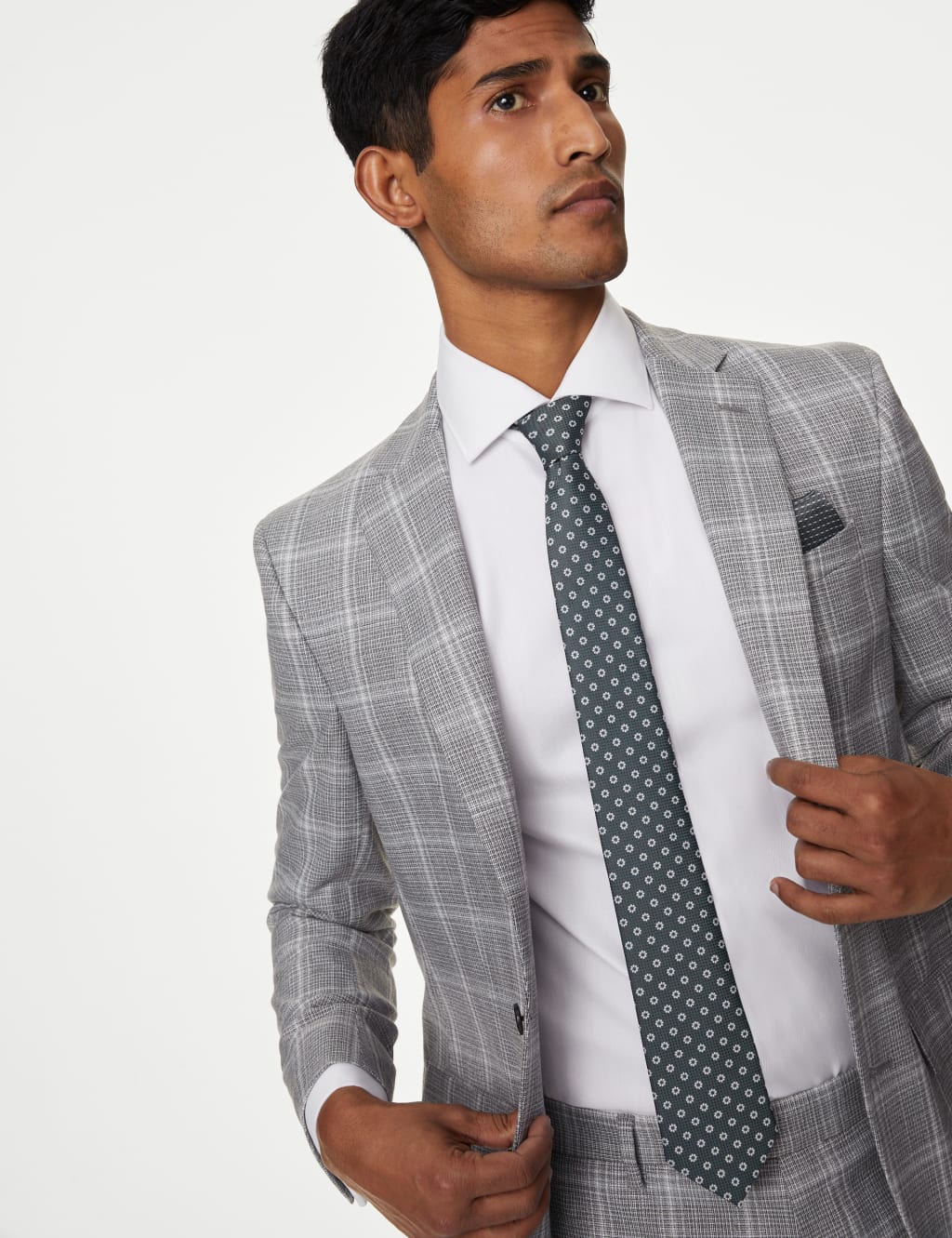 Slim Fit Check Stretch Suit 5 of 7