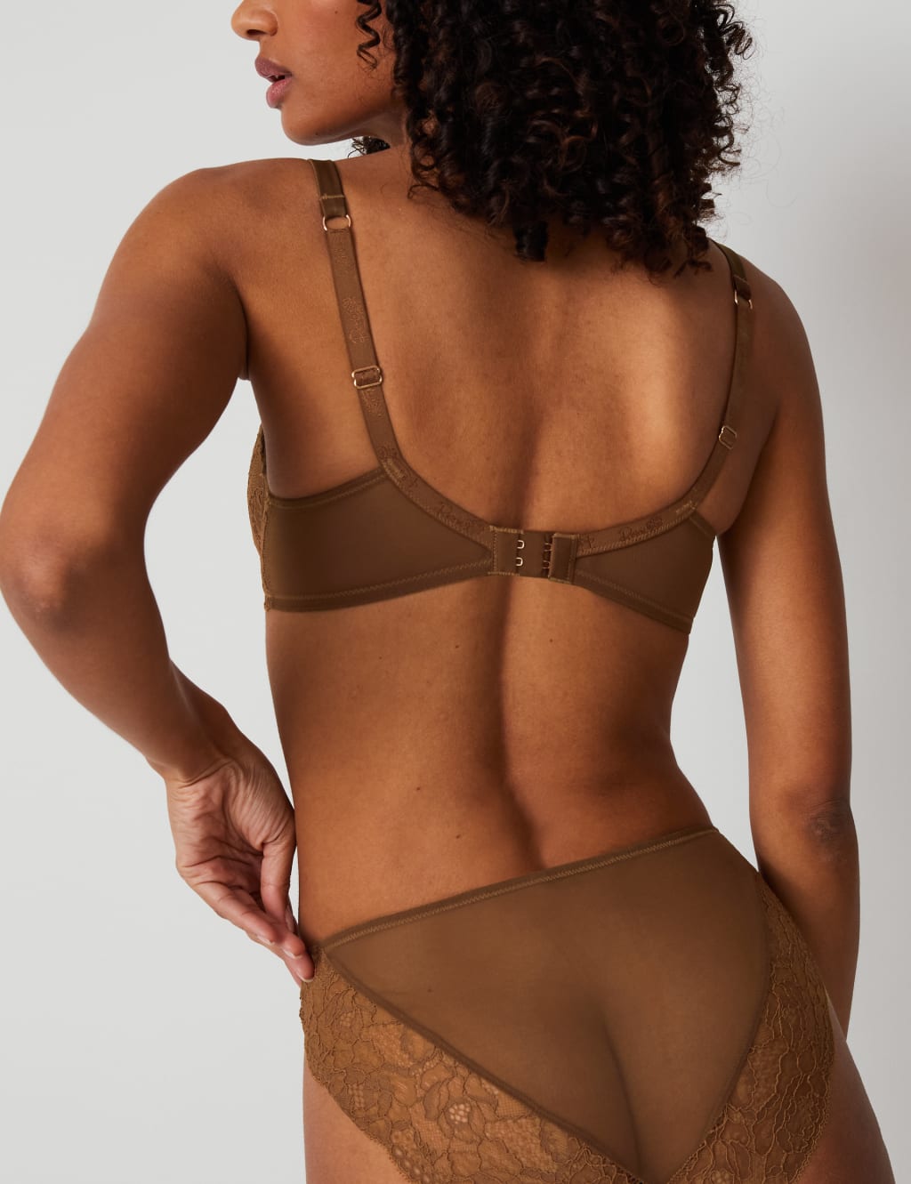 Silk & Lace Wired Full Cup Bra Set A-E 4 of 6
