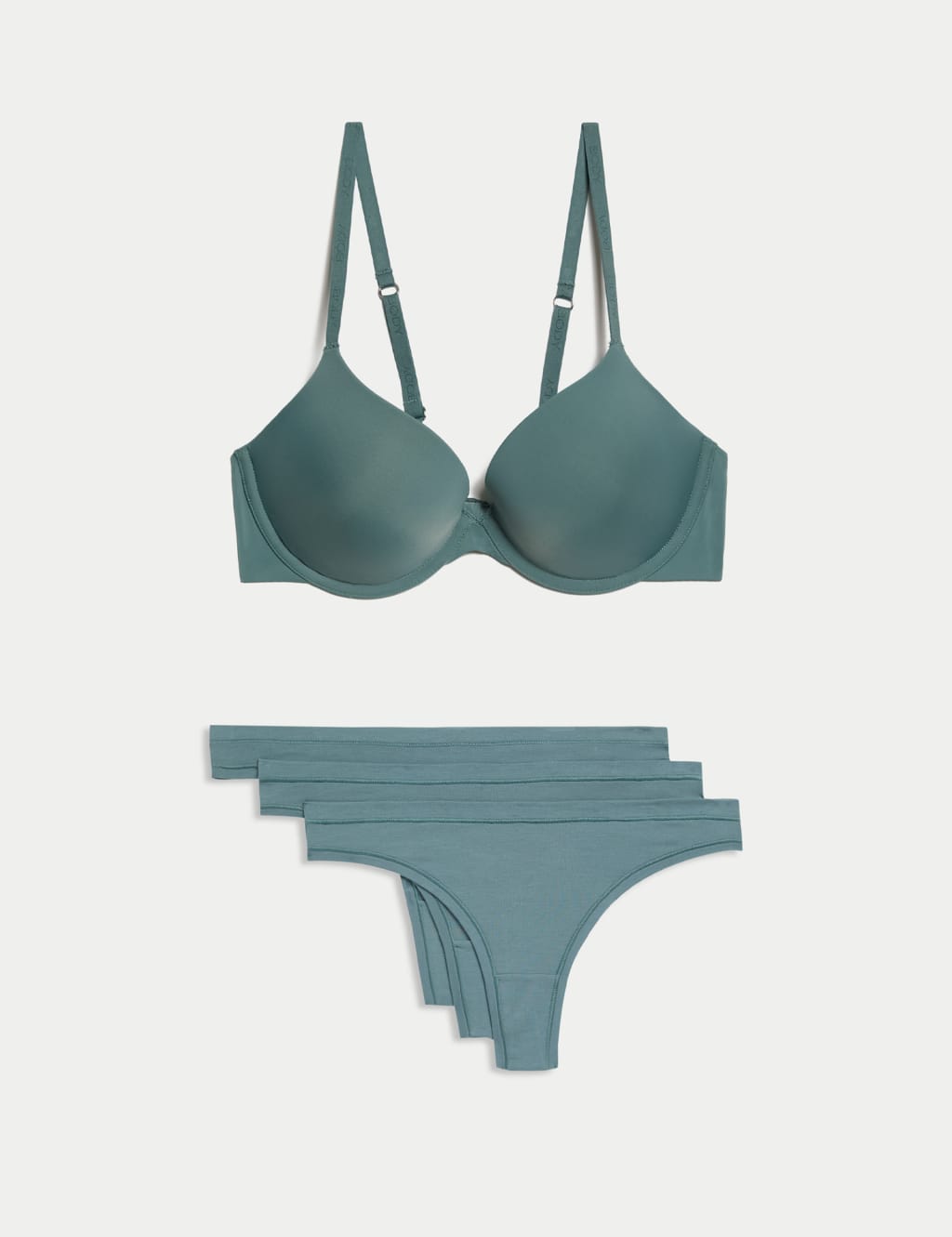 Flexifit™ Wired Push-Up Plunge Bra Set A-E 1 of 6