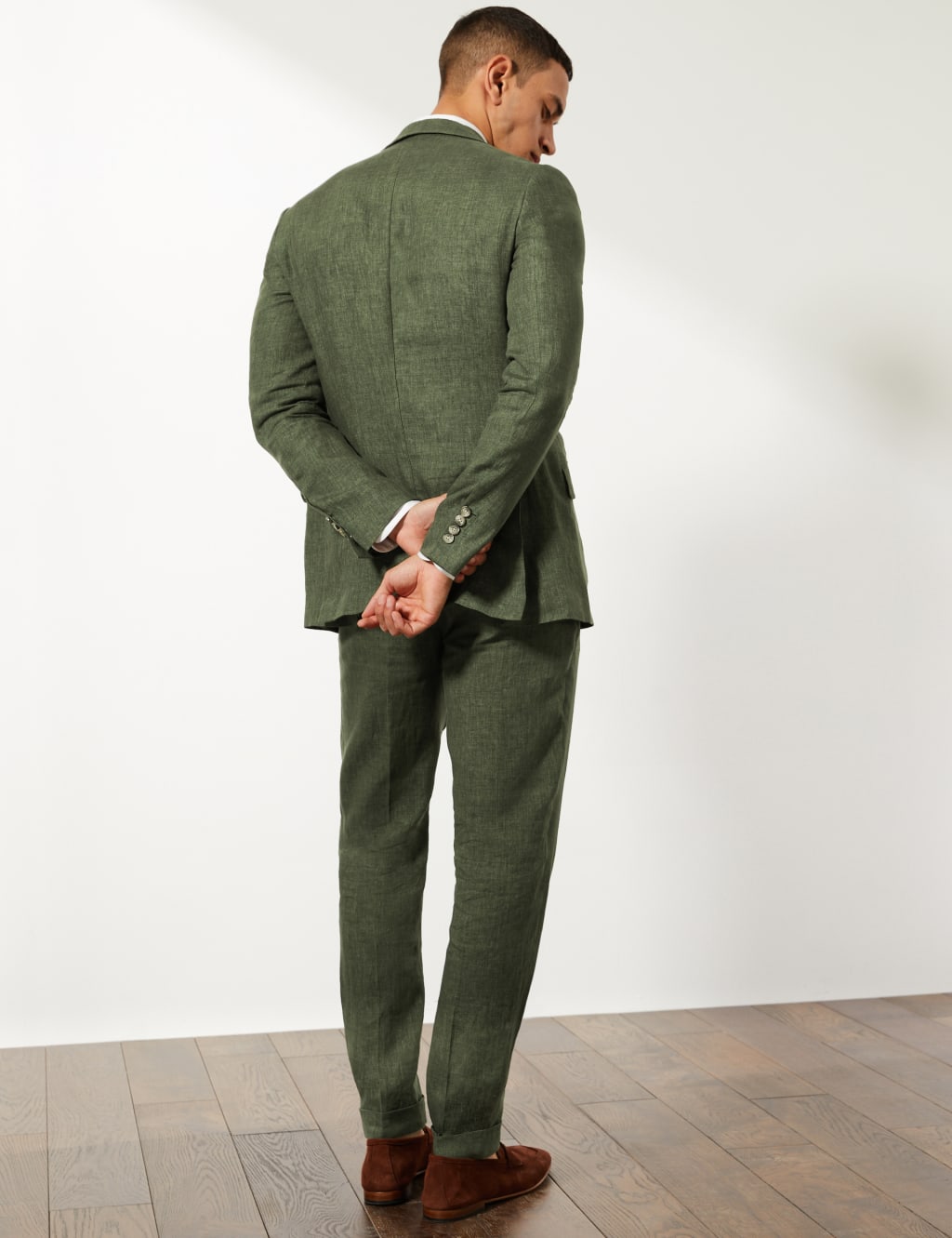 Tailored Fit Pure Linen 2 Piece Suit 2 of 7