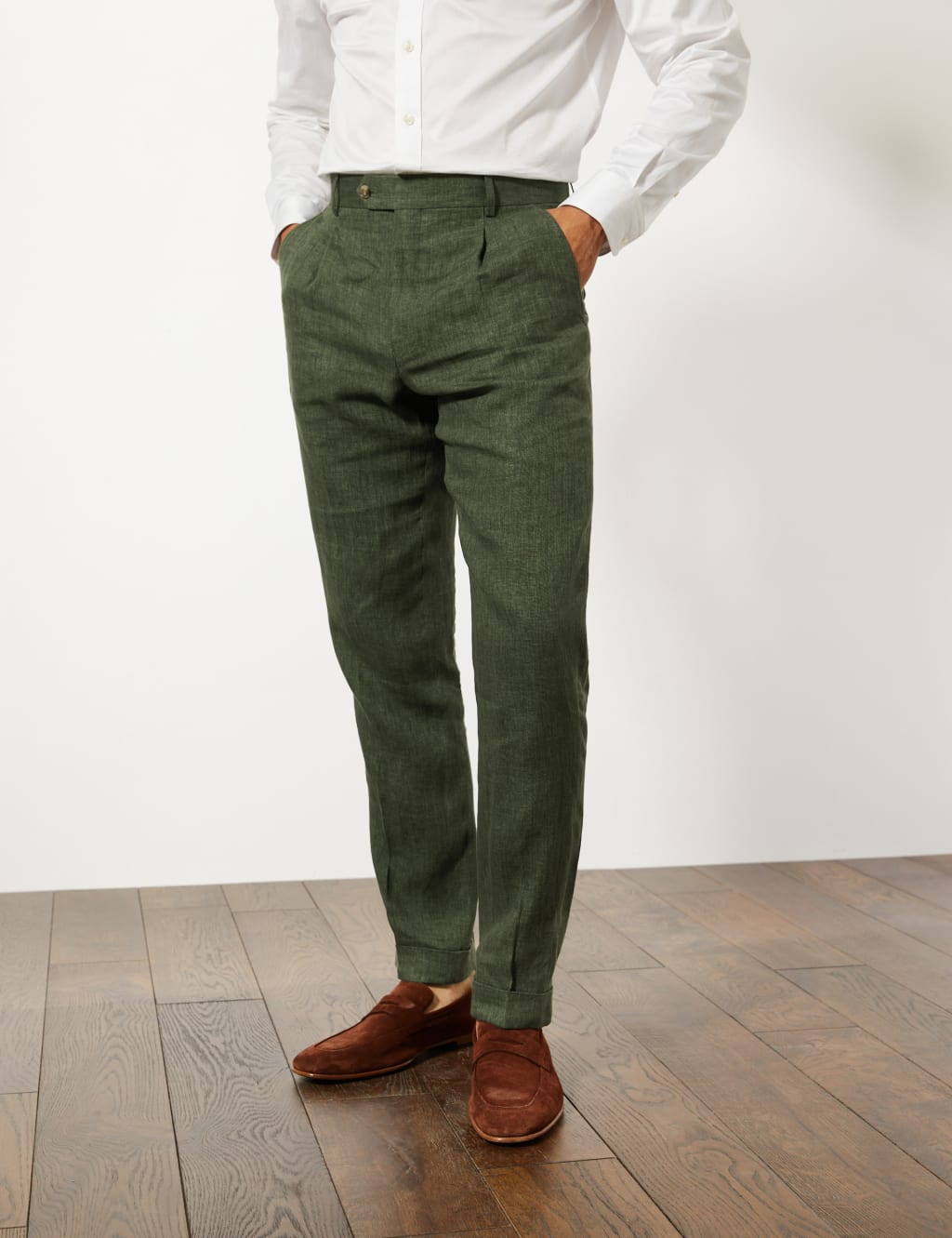Tailored Fit Pure Linen 2 Piece Suit 6 of 7