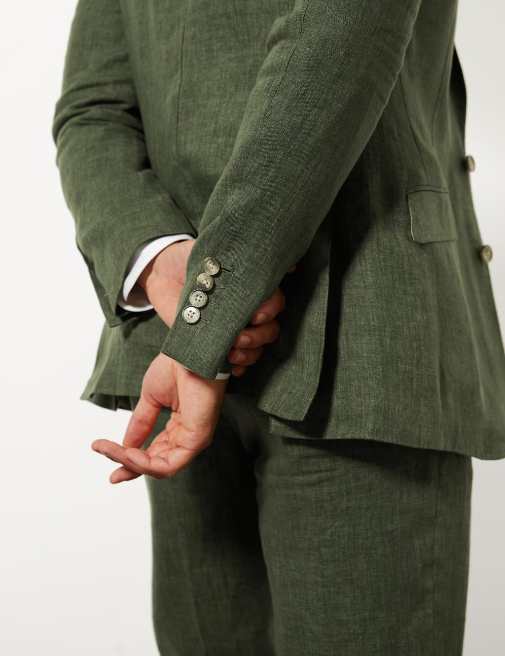 Tailored Fit Pure Linen 2 Piece Suit 4 of 7