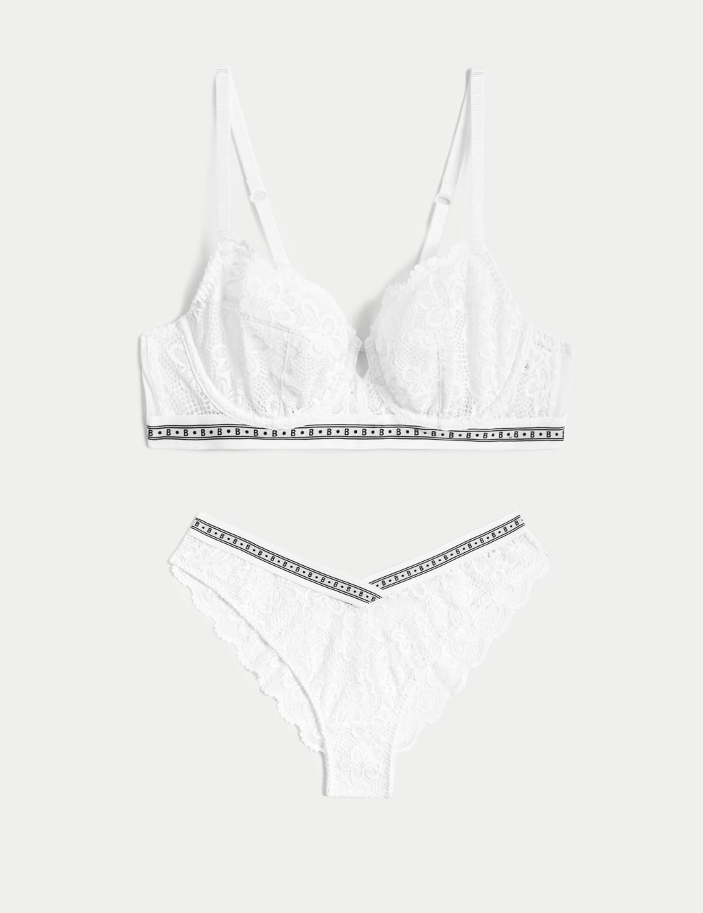 Cleo Lace Wired Balcony Bra Set A-G 1 of 6