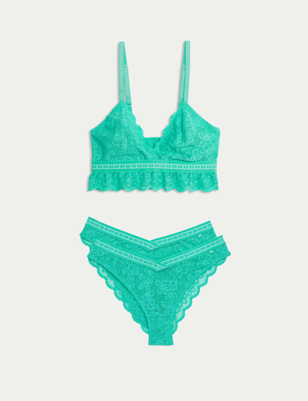 Cleo Lace Non Wired Bralette Set A-E 1 of 6