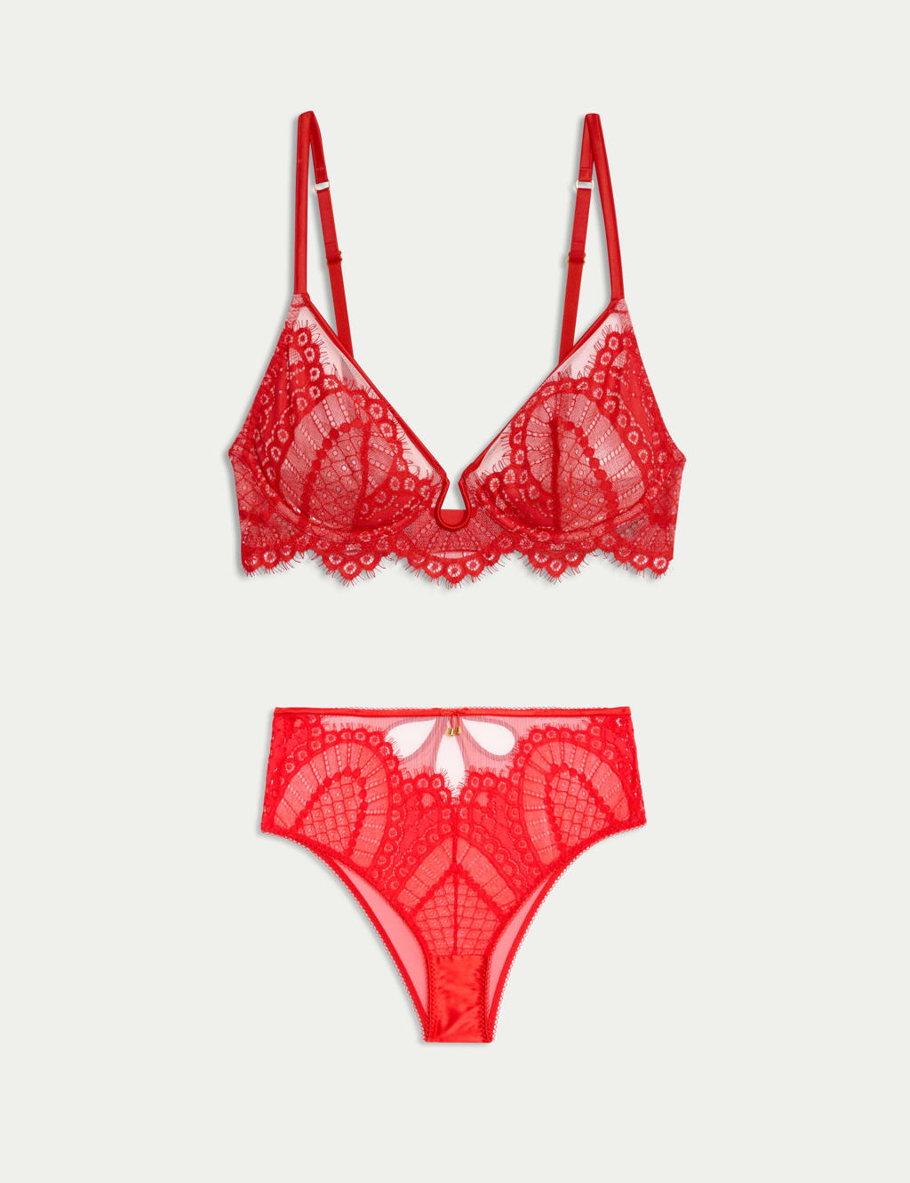 Christelle Lace Wired Plunge Bra Set A-E 1 of 6