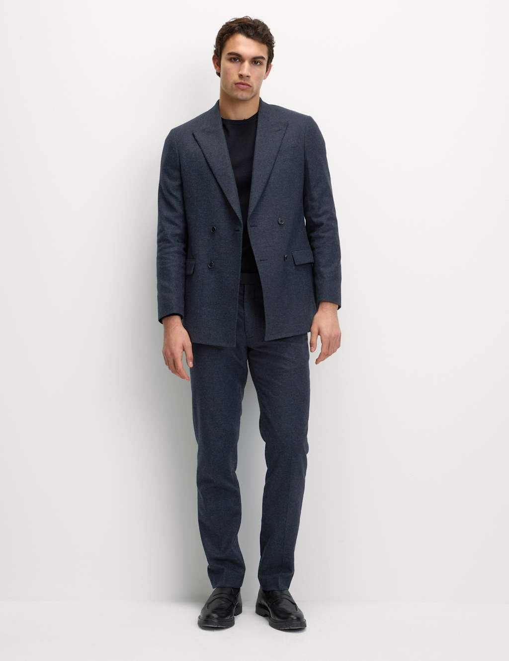 Tailored Fit Wool Rich Tweed Double Breasted Suit 5 of 6