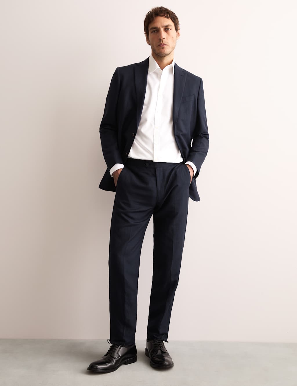 Tailored Fit Linen Blend Suit