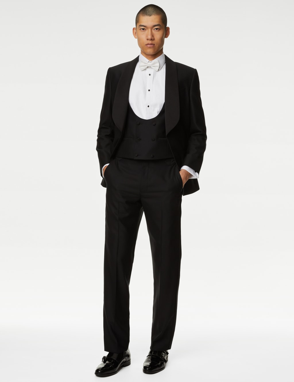 Regular Fit British Pure Wool Tuxedo Suit