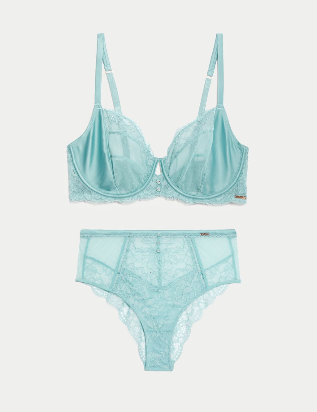 Aster Sparkle Lace Wired Balcony Bra Sets A-E 1 of 6