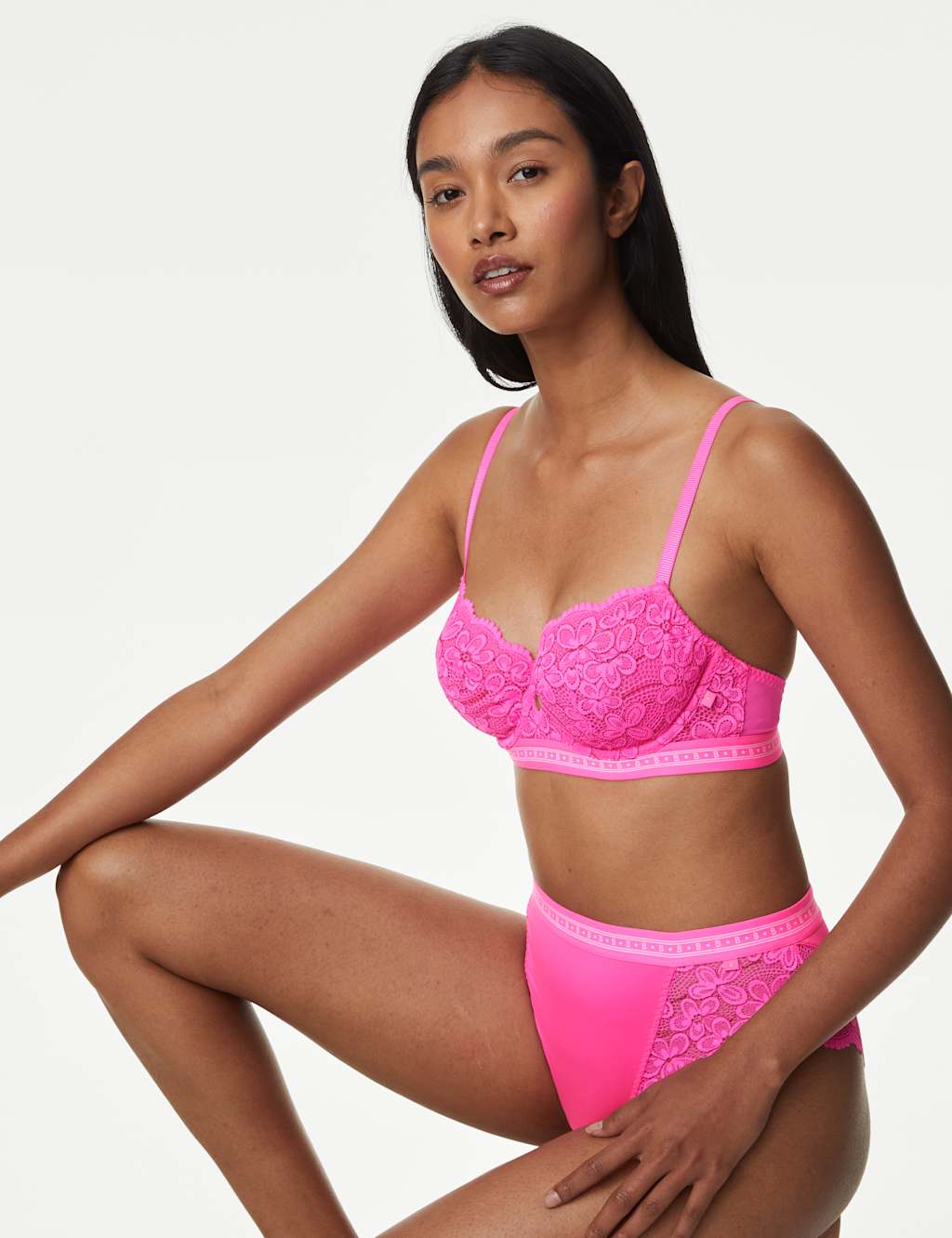 Cleo Lace Wired Balcony Bra Set 3 of 6