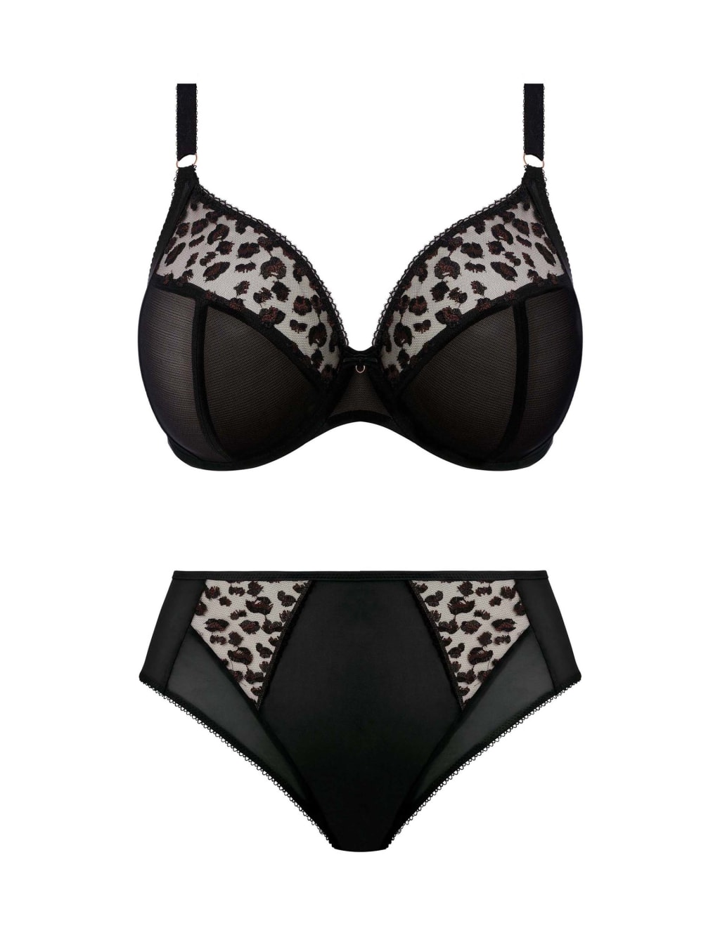 Namrah Embroidered Wired Plunge Bra Set 1 of 6