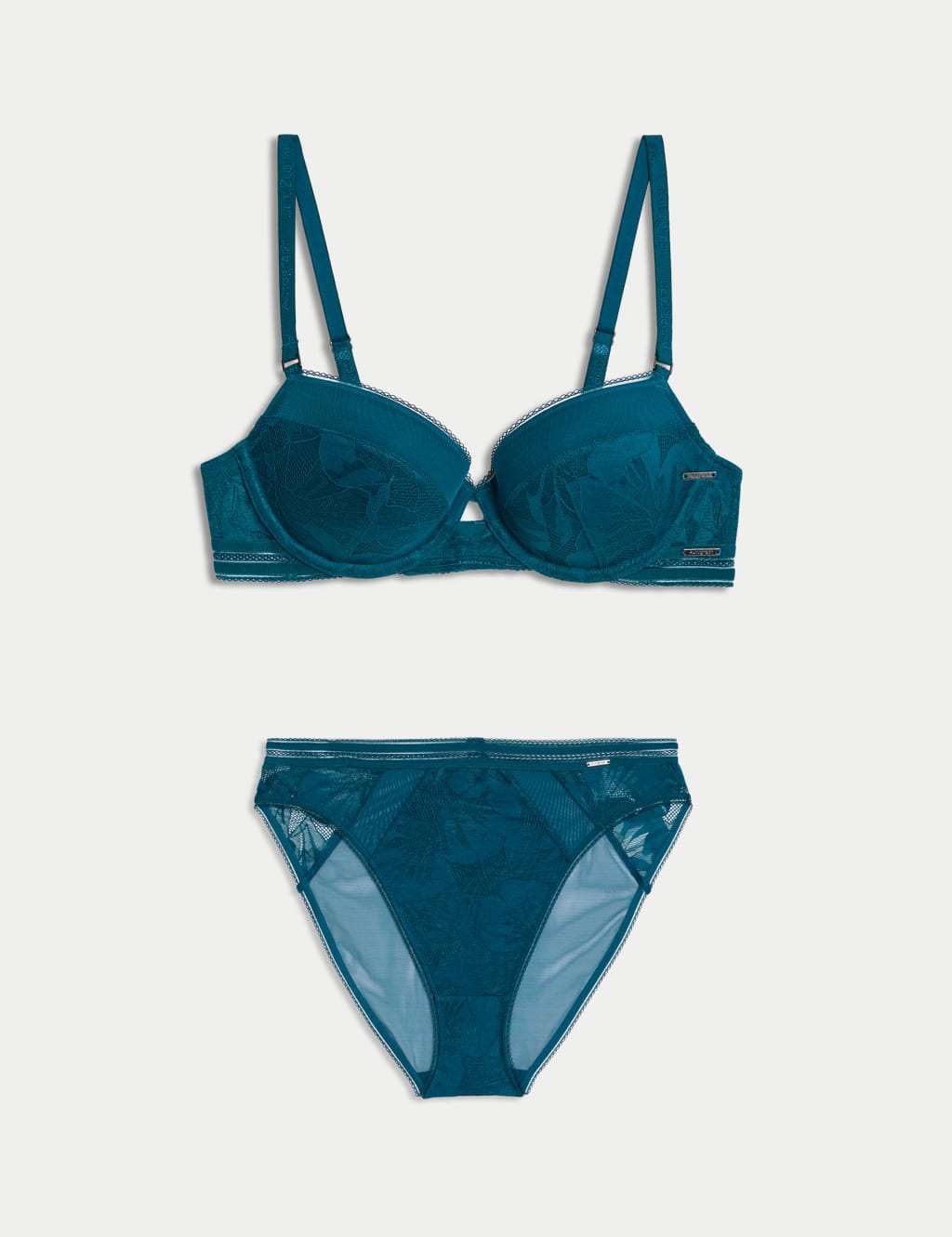 Valencia Lace Wired Balcony Bra Set A-E 1 of 6