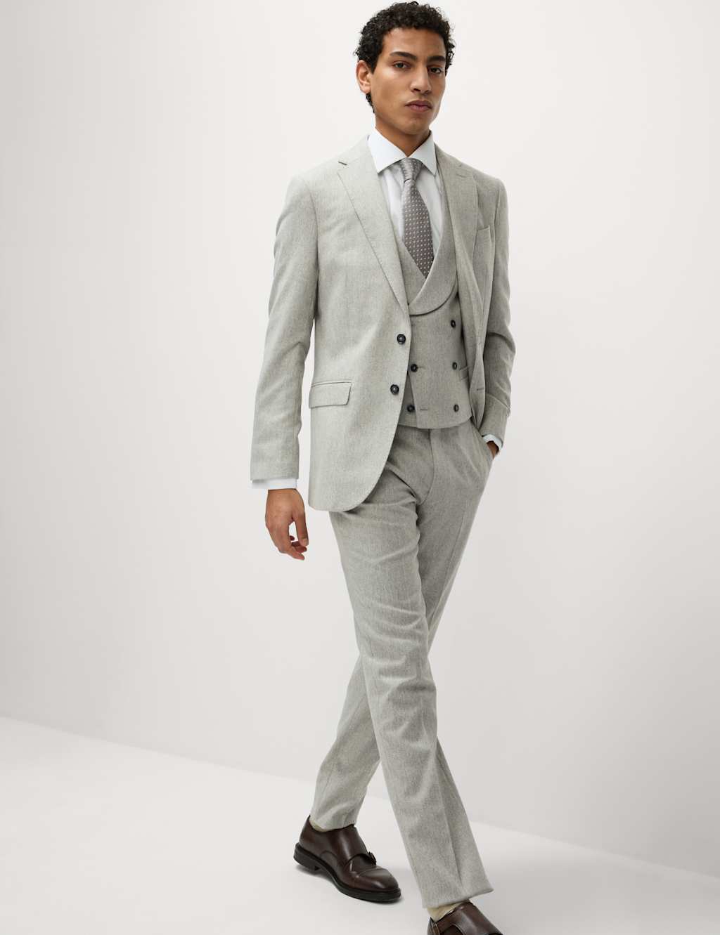 Tailored Fit Wool Rich Suit