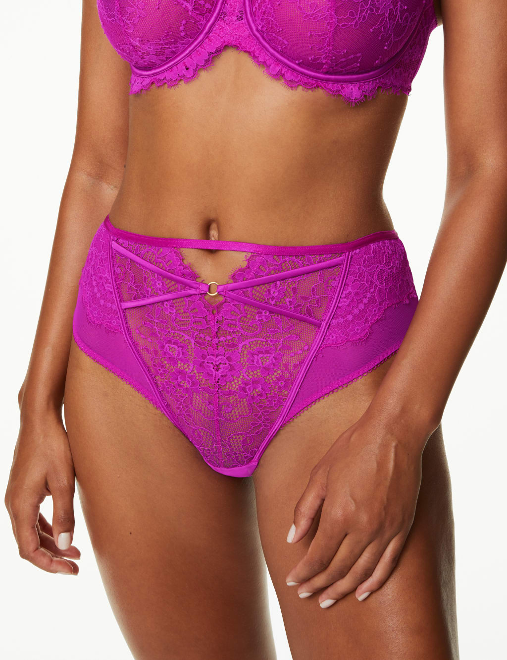 -Blanca Lace Wired Balcony Bra Set F-H 5 of 6