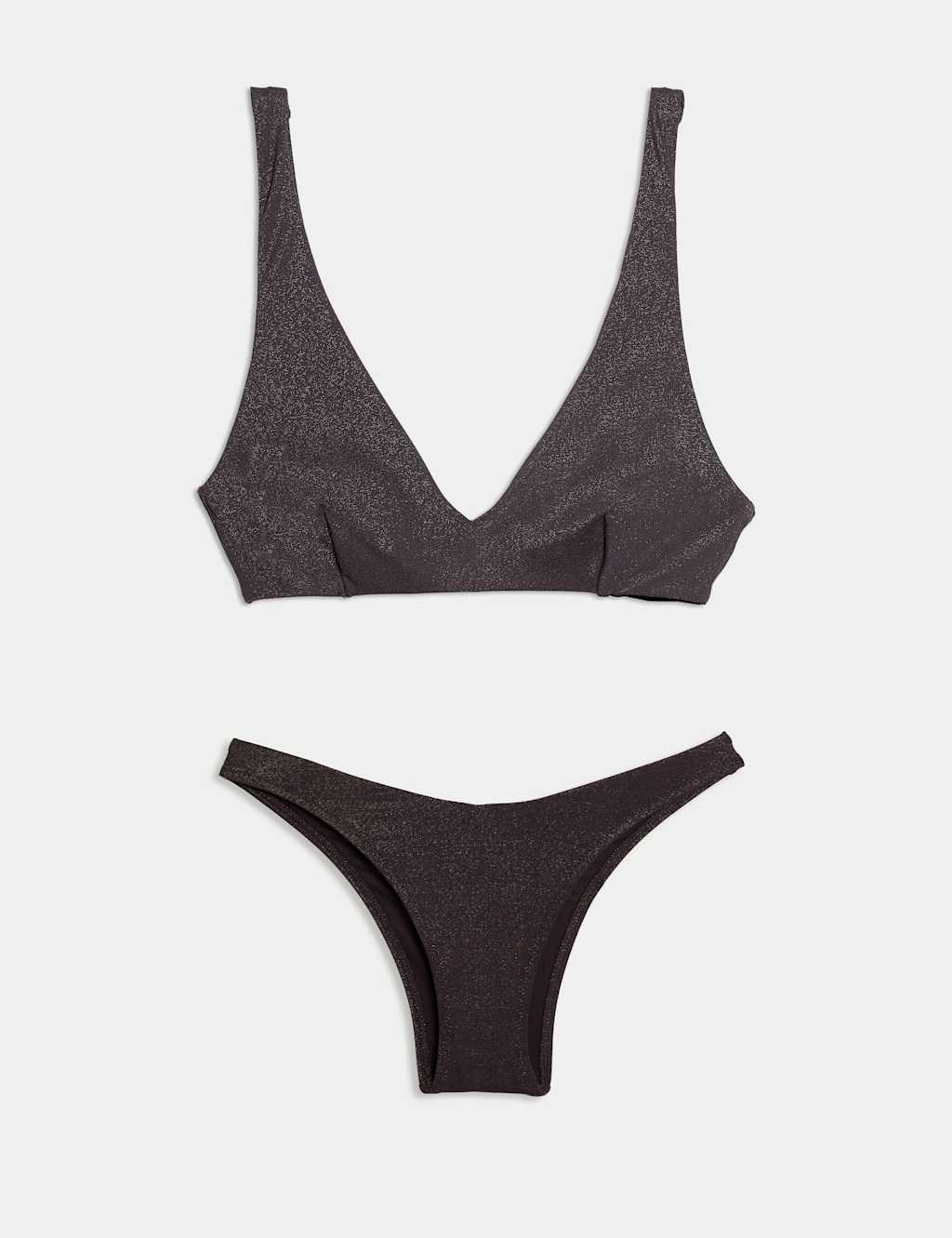 Sheen Plunge Scoop Neck Bikini Set 1 of 6