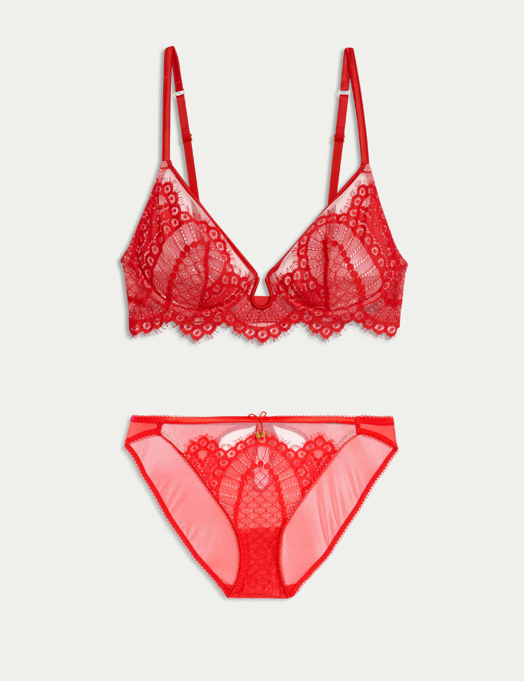 Christelle Lace Wired Plunge Bra Set A-E 1 of 6