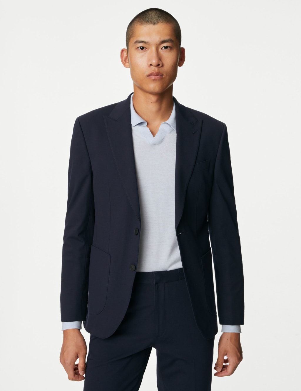 Jersey Flat Front Stretch Suit 1 of 7