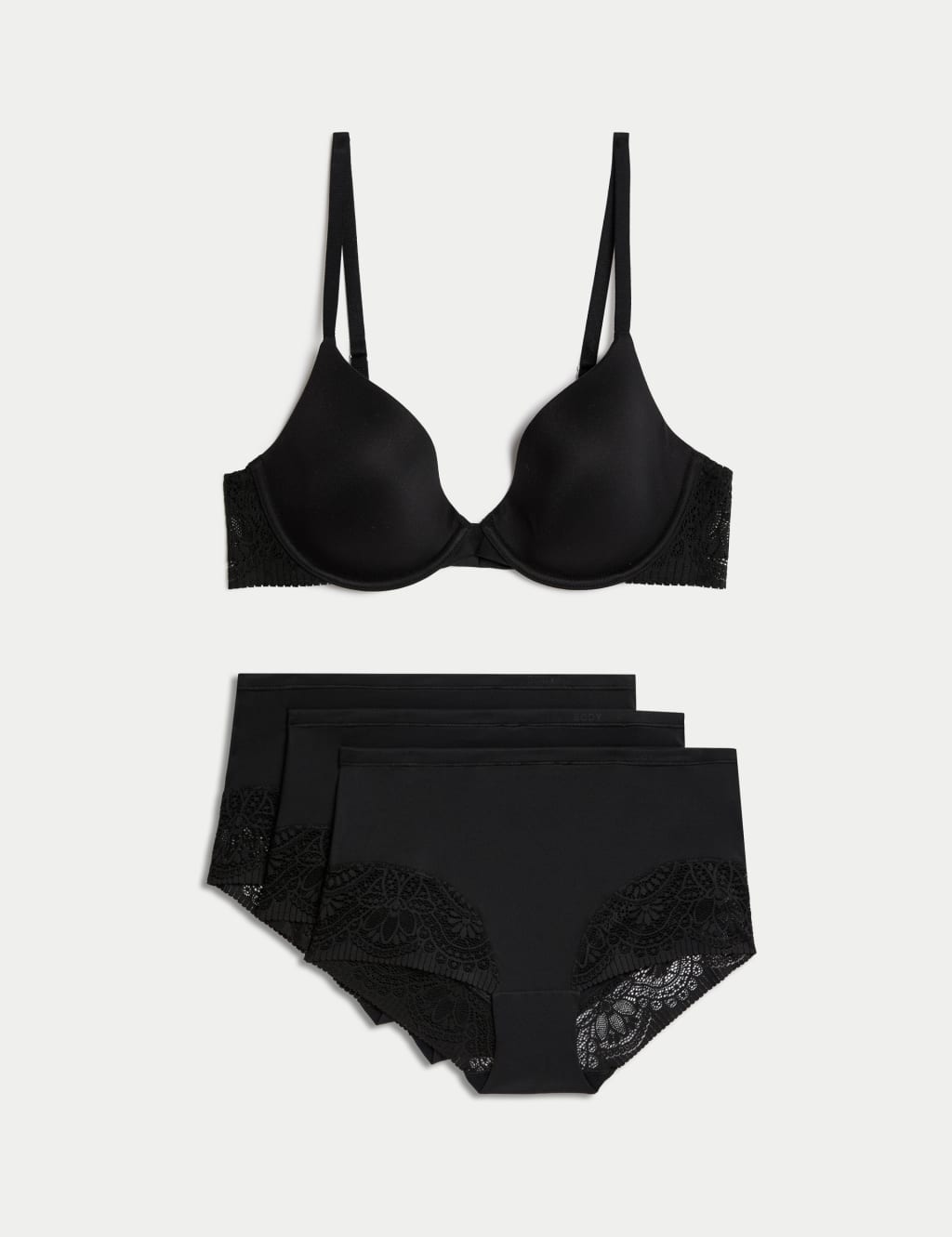 Body Soft™ Wired Plunge Bra Set A-E 1 of 6