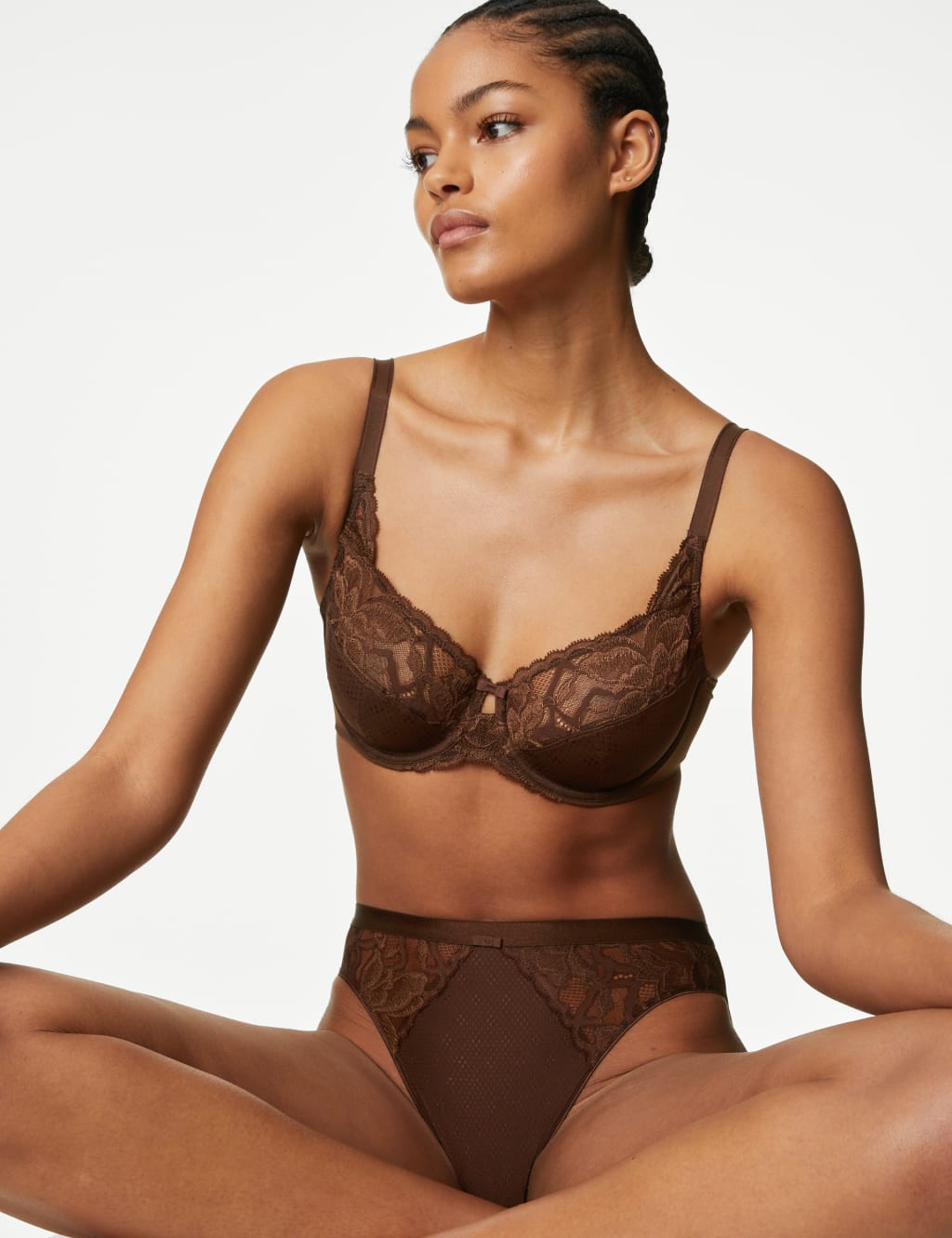 Wild Blooms Wired Full Cup Bra Set A-E 3 of 6