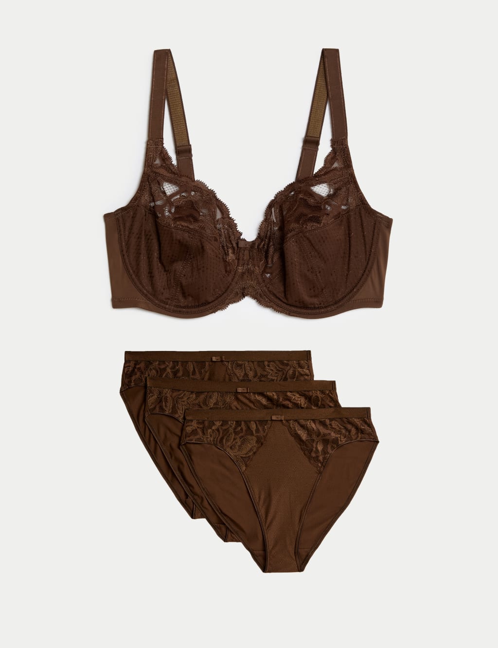 Wild Blooms Wired Full Cup Bra Set A-E 1 of 6