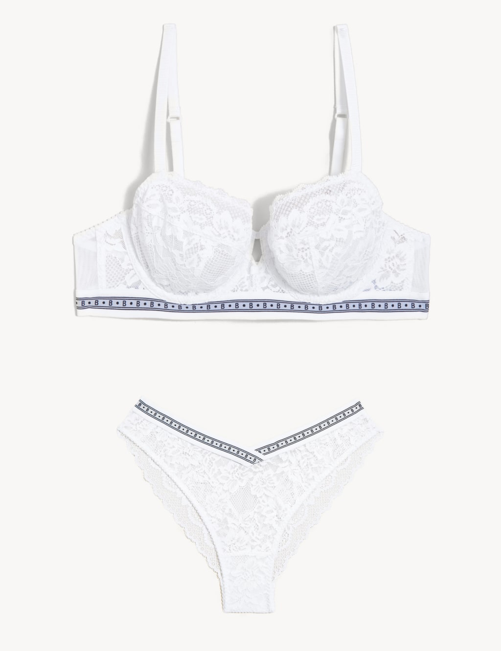 Meia Lace Wired Balcony Bra Set A-G 1 of 6