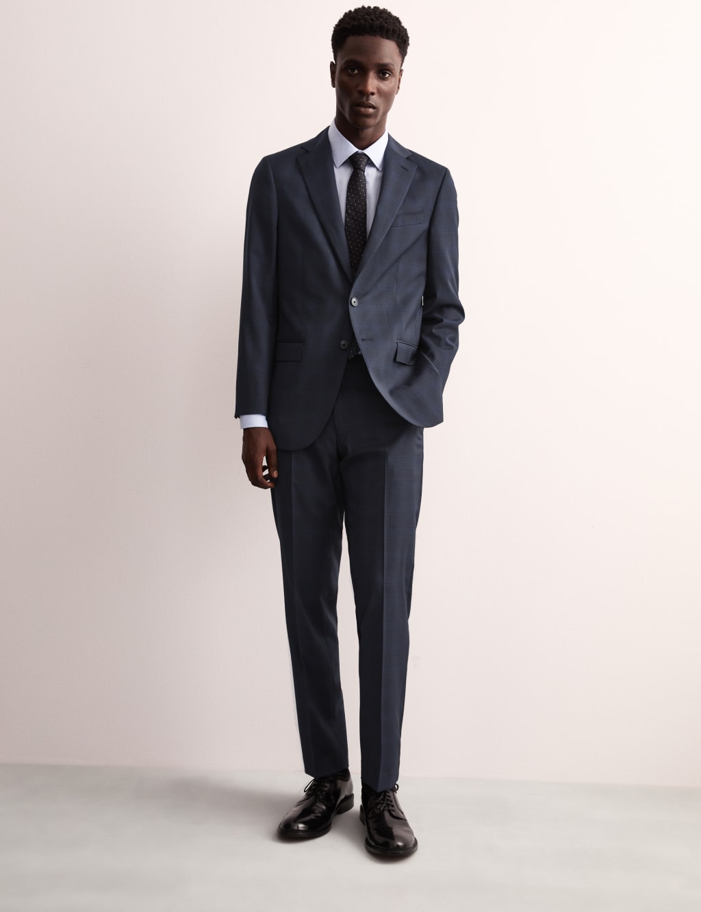 Tailored Fit Italian Wool Check Suit