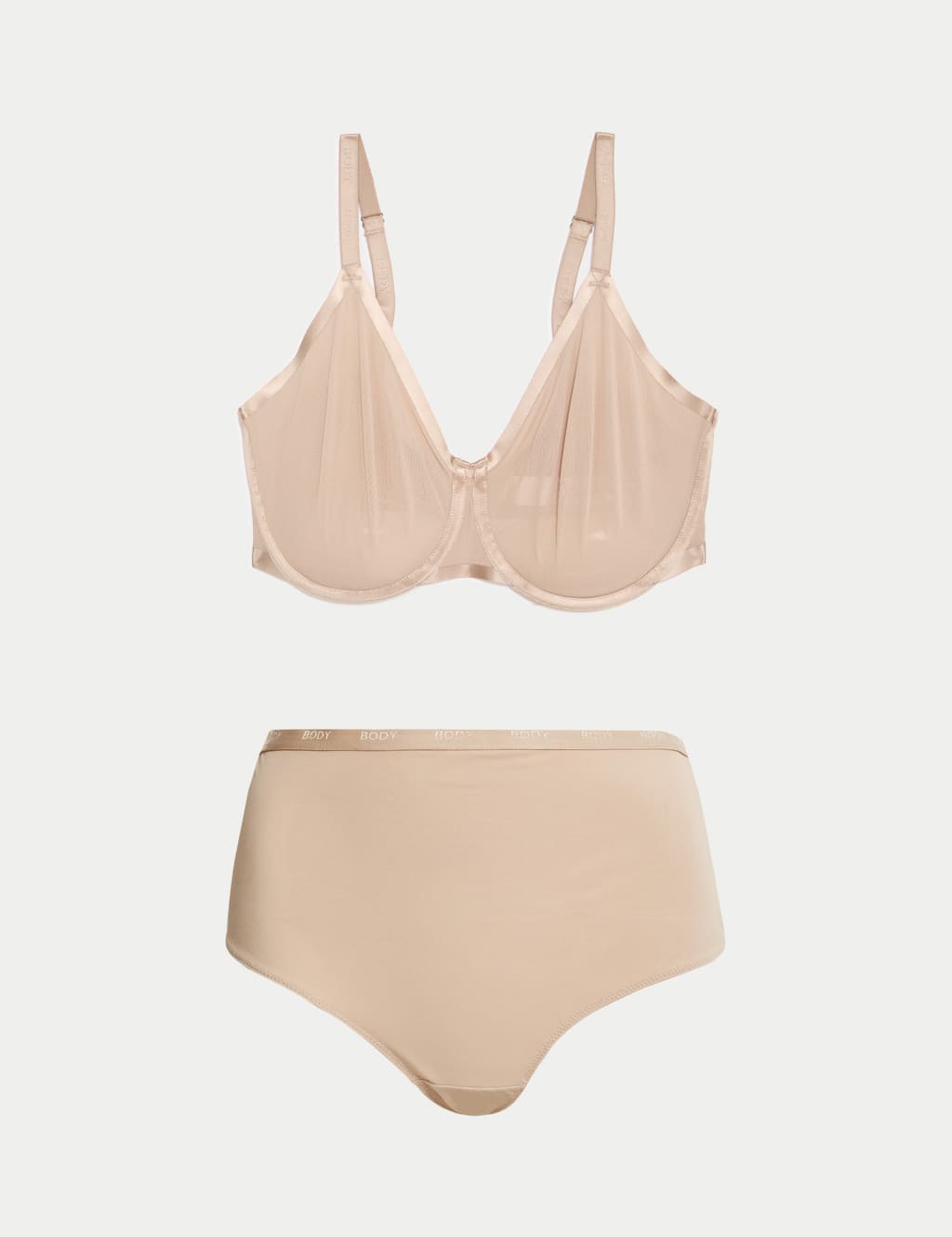 Flexifit™ Sheer Wired Full Cup Bra Set F-H 1 of 6