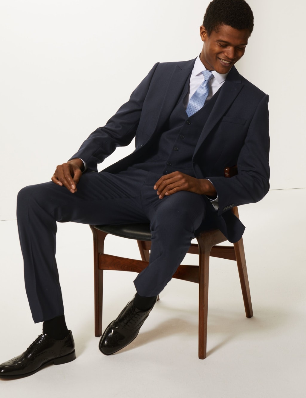 Navy Slim Fit 3 Piece Suit 3 of 8